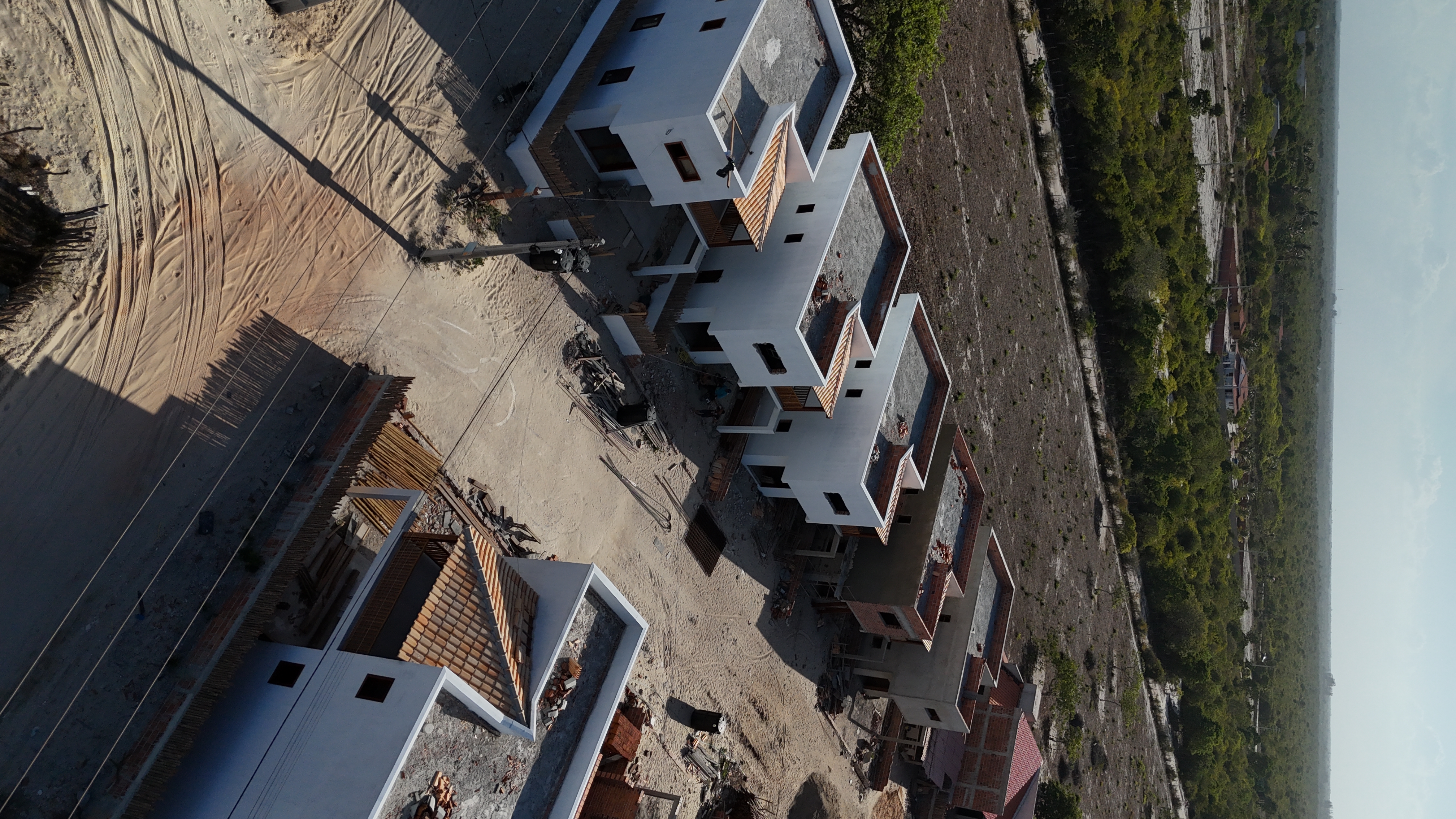 Andamento da obra — perspectiva aérea