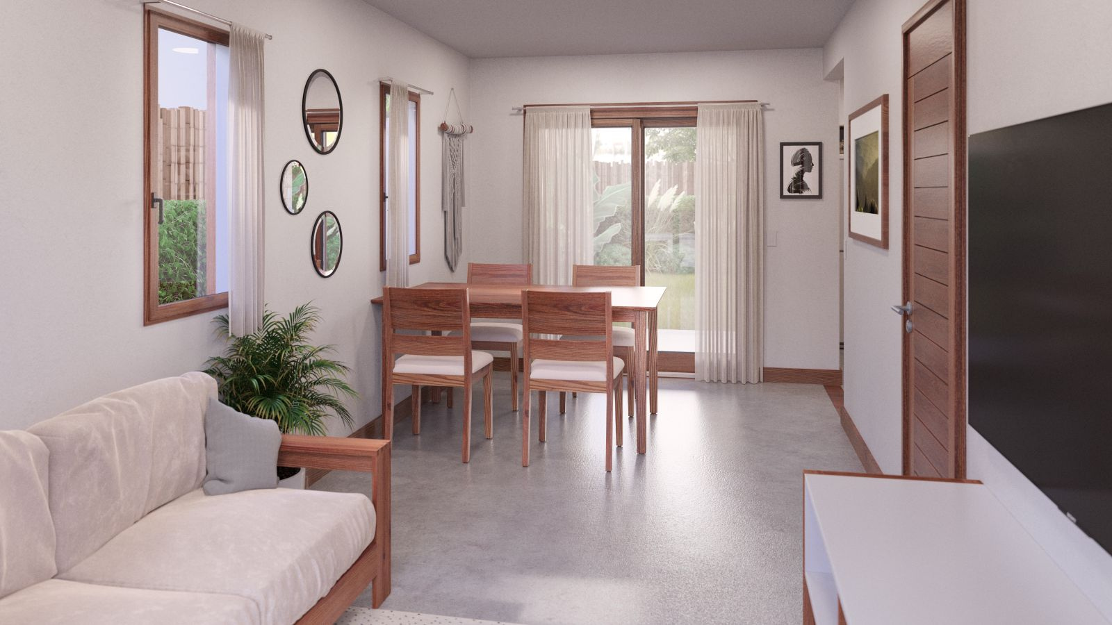Sala de estar e jantar